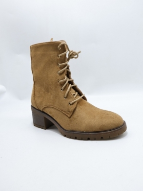 Botki damskie ocieplane na obcasie (36-41) 5690 CAMEL