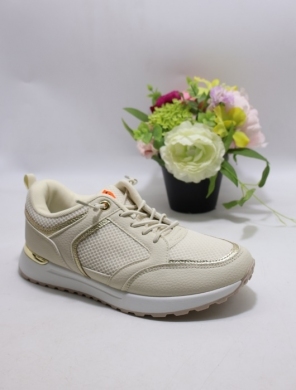 Buty sportowe damskie na płaskim (36-41) 6779 BEIGE