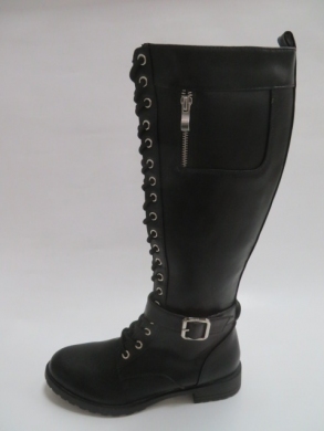 Kozaki damskie jesienne na płaskim (36-41) XLT-0650-7A BLACK