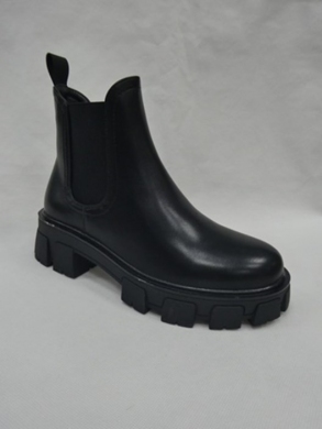 Botki damskie na płaskim (36-41) HBL-2 BLACK/PU
