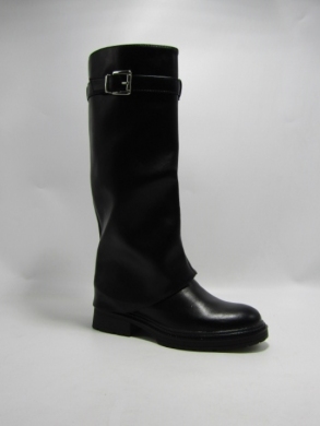 Kozaki damskie ocieplane na płaskim (36-41) 9223 BLACK