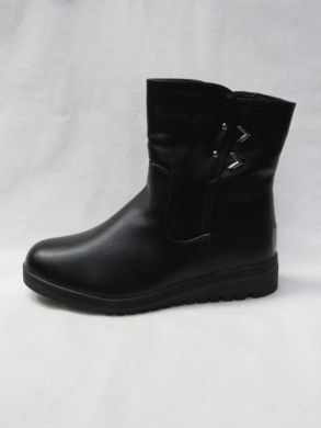 Botki damskie ocieplane na płaskim (37-42) CK2213 BLACK