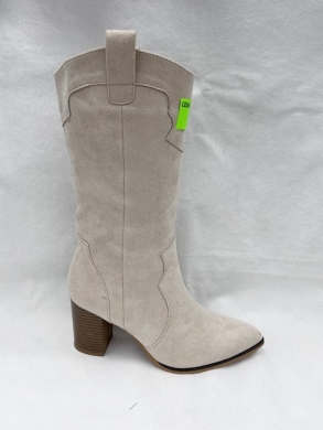 Kozaki damskie na obcasie (36-41) 8615A BEIGE