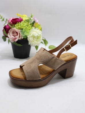 Sandały damskie na obcasie (36-41) FL207 KHAKI
