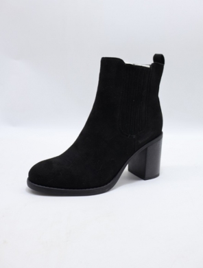 Botki damskie ocieplane na obcasie (36-41) BM77 BLACK