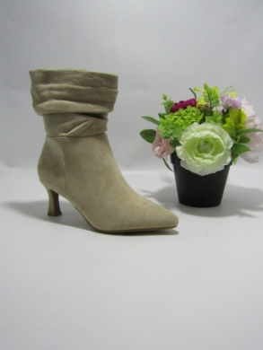 Botki damskie na szpilce (36-41) 9512A BEIGE