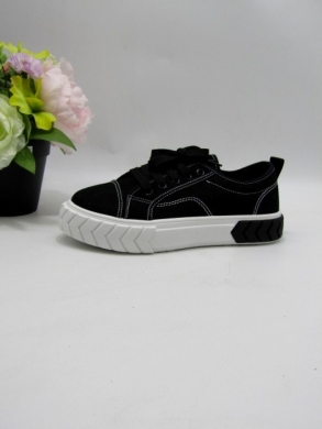 Trampki damskie na płaskim (36-41) UB02 BLACK/WHITE