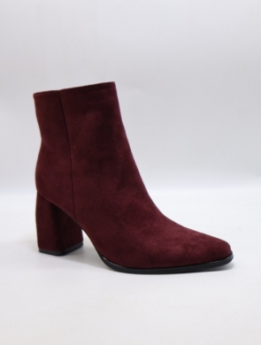 Botki damskie na obcasie (36-41) 6371A WINE