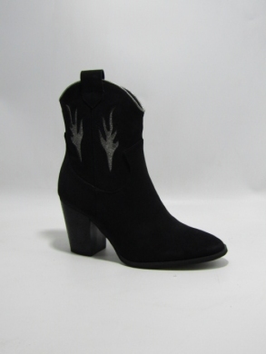 Botki damskie ocieplane na obcasie (36-41) M665 BLACK