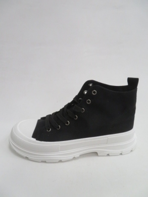 Trampki damskie na koturnie (36-41) 718 BLACK