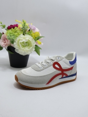 Buty sportowe damskie na płaskim (36-41) 8728 WH/RED