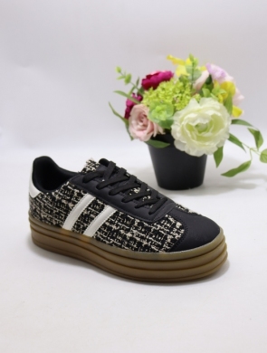Buty sportowe damskie na płaskim (36-41) 24051 BLACK