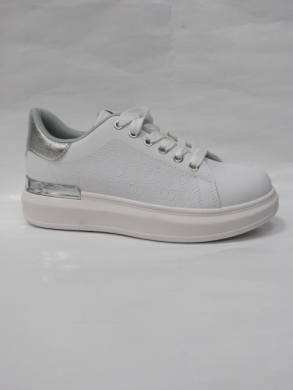Buty sportowe damskie na płaskim (36-41) WW013 WHITE/SILVER