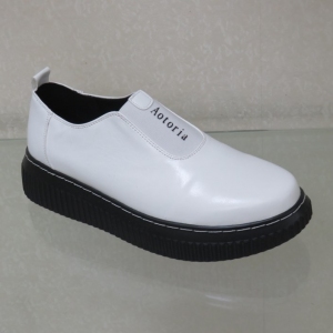Półbuty damskie na płaskim (36-41) C21-67615 WHITE