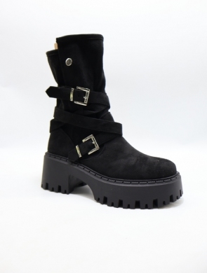 Botki damskie na obcasie (36-41) QH7825 BLACK
