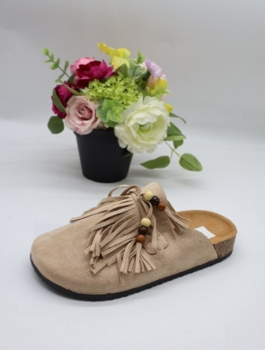 Klapki damskie na płaskim (36-41) DM561 BEIGE
