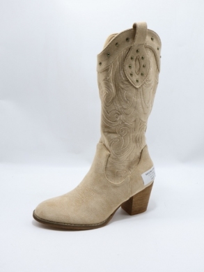 Kozaki damskie na obcasie (36-41) V-711 KHAKI