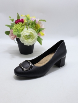 Czółenki damskie na obcasie (36-41) 2808-2 BLACK