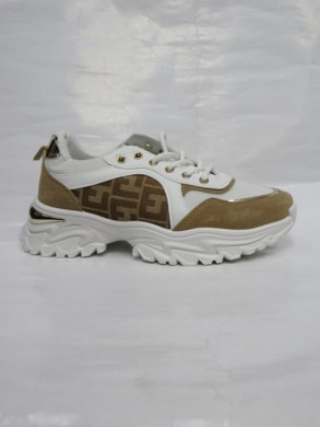 Buty sportowe damskie na płaskim (36-41) AB988 WHITE