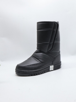 Botki damskie ocieplane na płaskim (38-42) 062 BLACK