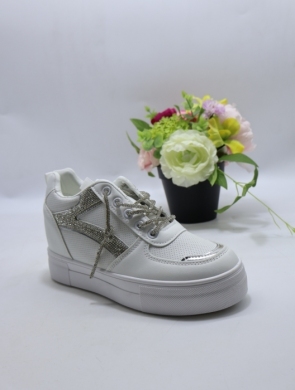 Buty sportowe damskie na koturnie (37-41) WW091 WHITE