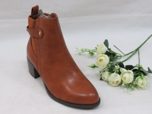 Botki damskie ocieplane na obcasie (36-41) UK91 CAMEL
