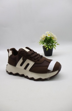 Buty sportowe damskie na płaskim (36-41) HZ-B408 BROWN