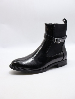 Botki damskie ocieplane na płaskim (36-41) K22021 BLACK