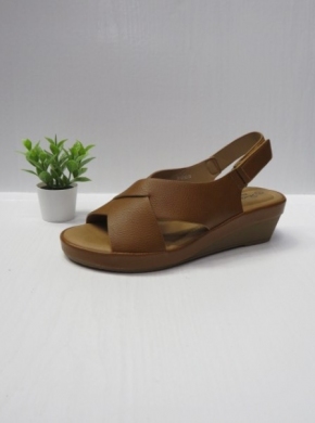 Sandały damskie na koturnie (36-41) 4019 BROWN