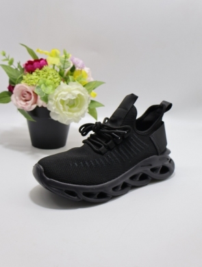 Buty sportowe damskie na płaskim (36-41) D0571 A BLACK