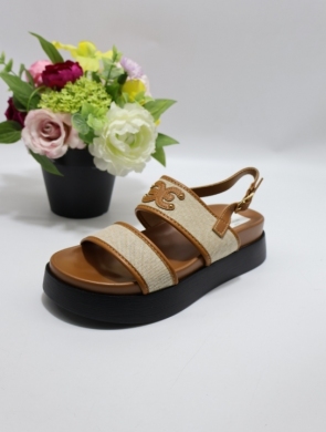 Sandały damskie na płaskim (36-41) S925-5 CAMEL