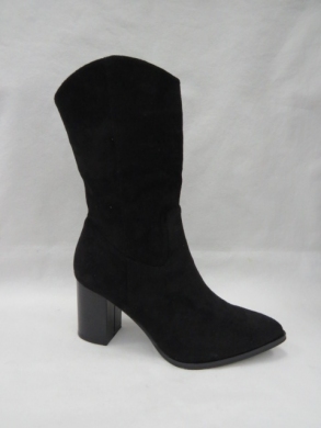 Kozaki damskie na obcasie (36-41) 8613A BLACK