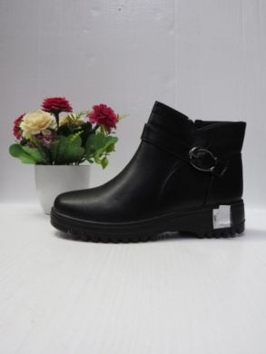 Botki damskie ocieplane na płaskim (36-41) W11-2 BLACK