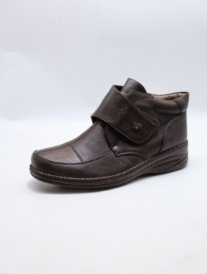 Botki damskie ocieplane na płaskim (37-42) G697-8 DBR/BROWN