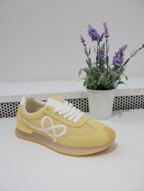 Buty sportowe damskie na płaskim (36-41) 9032 YELLOW