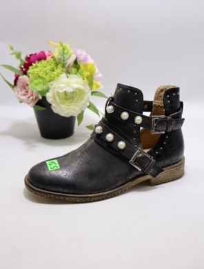 Botki damskie na płaskim (36-41) F5900 BLACK