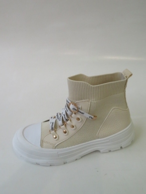 Trampki damskie na płaskim (36-41) HR-21 BEIGE
