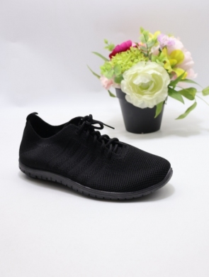 Buty sportowe damskie na płaskim (36-41) W080 BLACK