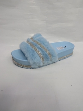 Klapki damskie z futerkiem (36-41) 67011 BLUE