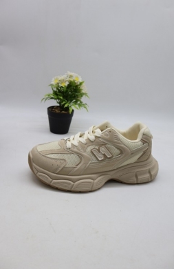Buty sportowe damskie na płaskim (36-41) 23043 BEIGE