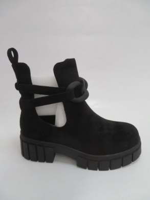 Botki damskie jesienne na płaskim (36-41) RQ427 BLACK