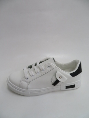 Buty sportowe damskie na płaskim (36-41) 558 WHITE/BLACK