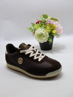 Buty sportowe damskie na płaskim (37-41) LXC8621 D.BROWN