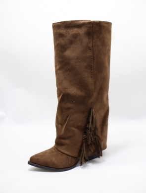 Kozaki damskie na obcasie (36-41) RXJ3002 MAROON