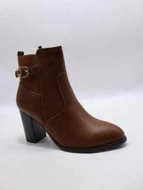 Botki damskie ocieplane na obcasie (36-41) 68191 CAMEL
