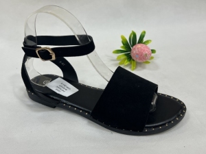 Sandały damskie na płaskim (36-41) 0-82 BLACK