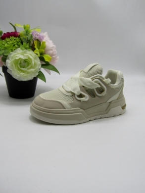 Buty sportowe damskie na płaskim (36-41) 7591 BEIGE