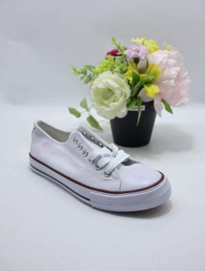 Trampki damskie na płaskim (37-41) HC25D WHITE