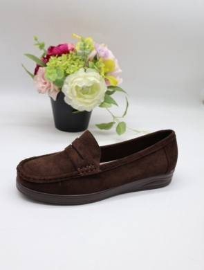 Mokasyny damskie na płaskim (36-41) 3288 BROWN
