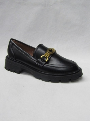 Mokasyny damskie na płaskim (36-41) W-209 BLACK